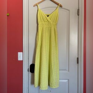 New York & Company Lemon Maxi Dress. Spaghetti Straps. Size XS.